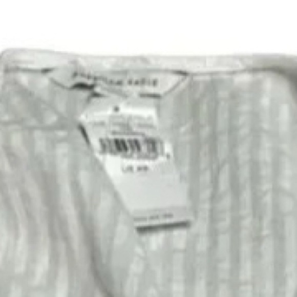 AE,peplum,front tie knot,peasant sleeves top, linen cotton,striped,NWT,striped - Picture 15 of 15